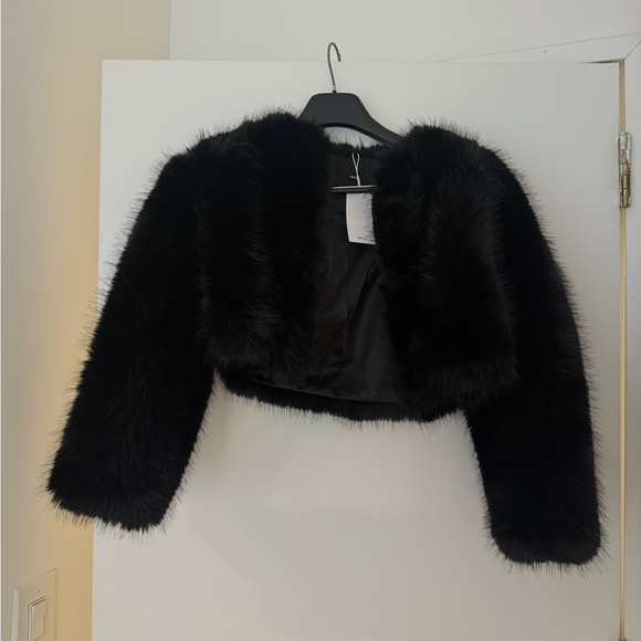 NWT Mango Faux Fur Jacket Size Small - Picture 1 of 4